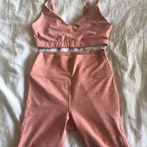 Outdoor voices bike short and sports bra set